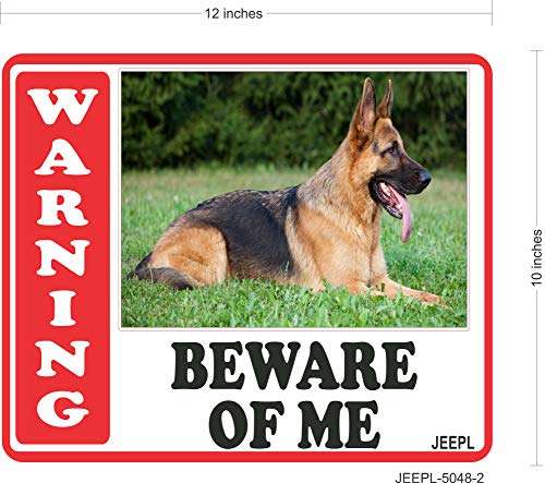 JEEPL-BE WARE OF DOG SIGN BOARD | Warning Sign Board |Duty Sign Board |Beware Of Guard Dog Sign board||ACP WITH VINYL|12X10 2