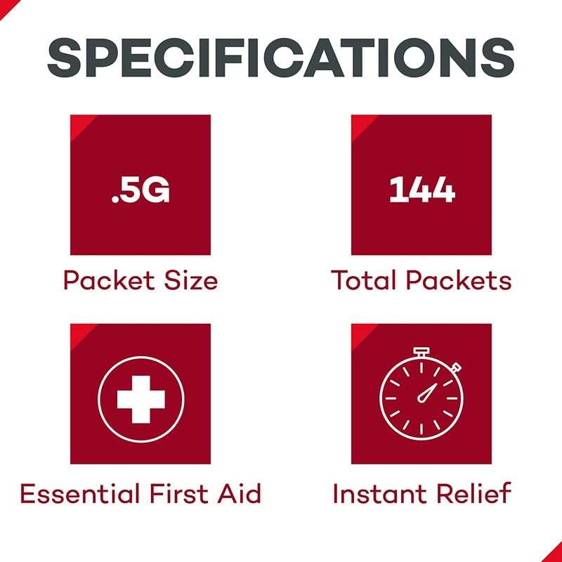 Dealmed Triple Antibiotic Ointment – Made in The USA, Single-Use Packets for Instant Relief from Cuts, Scrapes and Burns, 144 Packets/Box (.5g) - Pack of 1 2