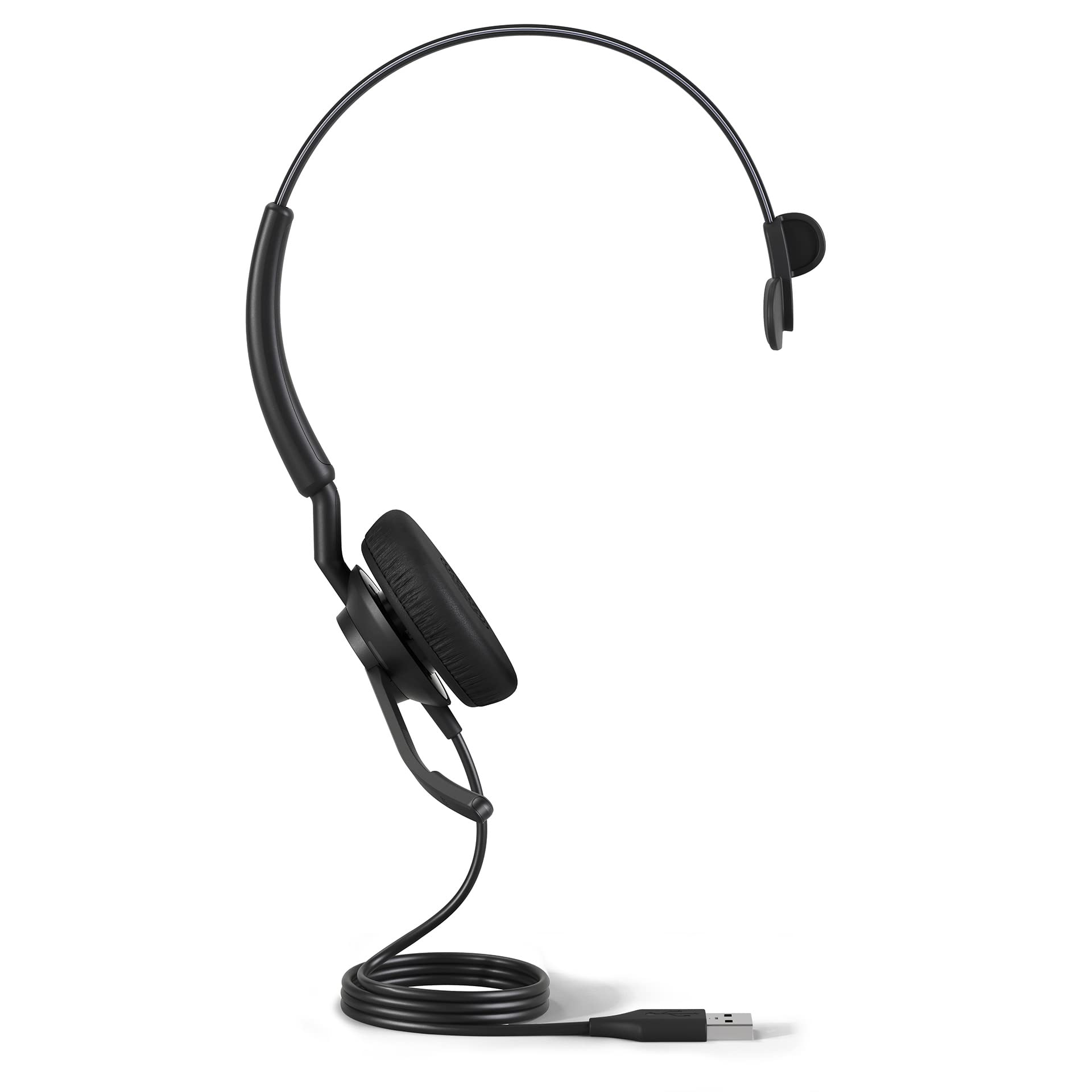 Jabra Engage 40 Wired Mono Headset - Noise-Cancelling 2-Mic Technology and USB-A Cable, Ultra-Lightweight - Works with All Leading Unified Communications Platforms Such As Zoom, Unify - Black