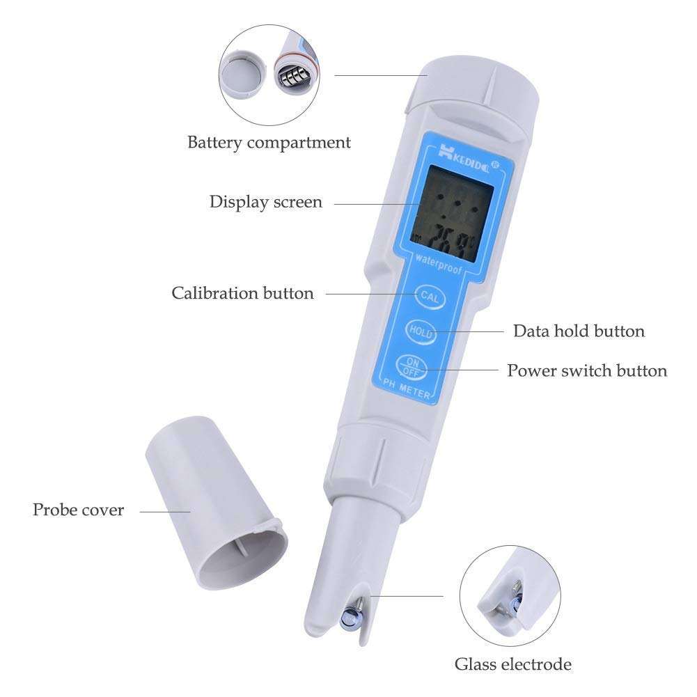 ZUQIEE PH Meter CT-6023 PH Meter Water PH Tester High-Precision Pen-Type PH Meter Water Quality Analyzer Laboratory Tools with ATC Measuring Tool 3
