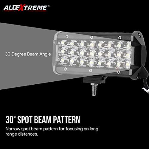 Allextreme EX24F058 Heavy Duty Upgraded Version 24 Led Fog Light/Work Light Bar Spot Beam Off Road Driving Lamp 1 Pcs 72W Cree,Pack Of 1 4