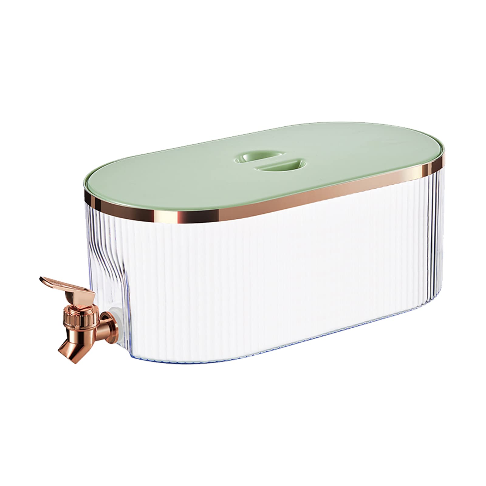 SLDHFE Drink Dispensers For Parties, Fridge Beverage Juice Drink Dispenser With Spigot, Plastic Water Container Despenseror for Milk Lemonade (1.4 Gallon) light green 1