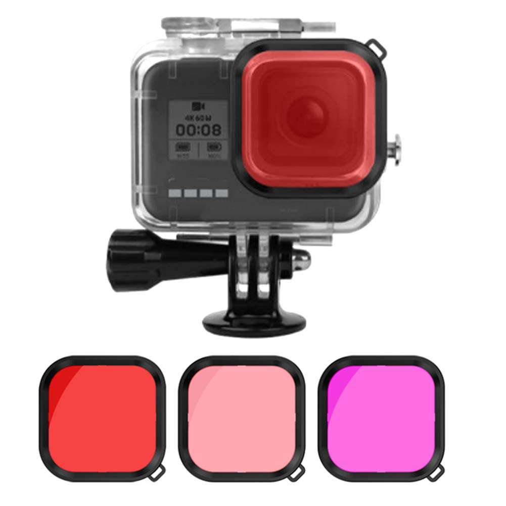 Akozon Diving Waterproof Shell Floating Rod 60m Waterproof Shell Underwater Case Diving Filter Floating Rod Accessory for Hero 8 Sports Camera Floating 8 Waterproof Camera case 6