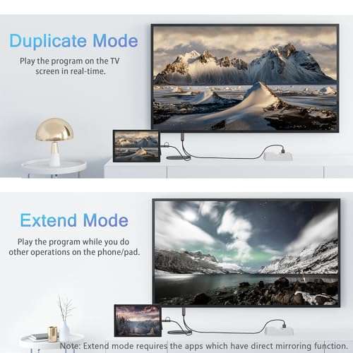 KAMING 2-in-1 USB Type C/Micro USB Android Phone to TV HDMI Cable, MHL to HDMI Adapter 1080P HD HDTV Mirroring & Charging Cable for All Android Smartphones Tablets to TV/Projector/Monitor, 6.6ft 4