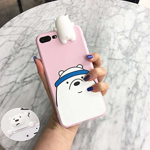 Aikeduo for 3D Cartoon Animals Cute We Bare Bears Soft Silicone 6S Case Cover Skin 3pcs Sell for iPhone 6s case (iphone6/6s) 6