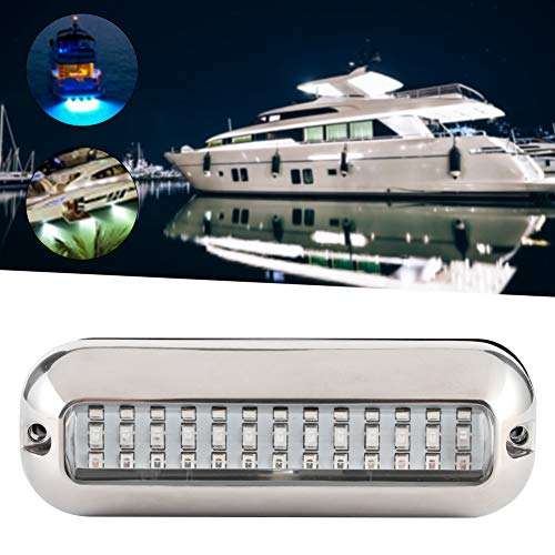 LED Transom Light, 39LEDs 5.2W Underwater Pontoon Transom Light IP68 Waterproof Boat Fishing Lamp(White) 6