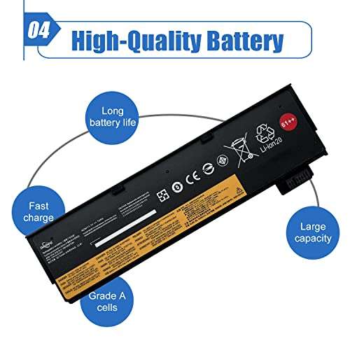 Dentsing 01AV427 61++ Laptop Battery Compatible with Lenovo Thinkpad T480 4X50M08812 01AV424 T470 A485 01AV422 Series Notebook A475 T570 T580 TP25 P51S P52S 01AV425 01AV428 SB10K97584 12.6V 72Wh 5