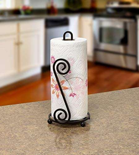 Crafts Collection Store (S) Shape Tissue Paper/Towel/Napkin Holder& Bathroom Toilet Tissue Paper Roll Storage Holder Stand (Black) for Kitchen 1