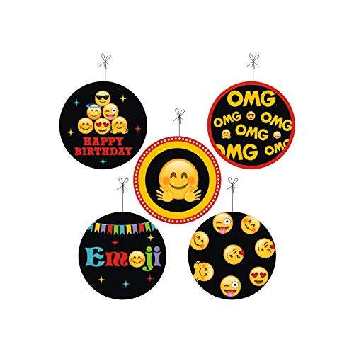 Pretty UR Party Emoji Party decorations Kit - 80 pcs includes Banner, balloons, thank you, centerpiece, danglers, Emoji Party Supplies, Emoji Birthday Decor, Banner for kids, girls, Boys 2