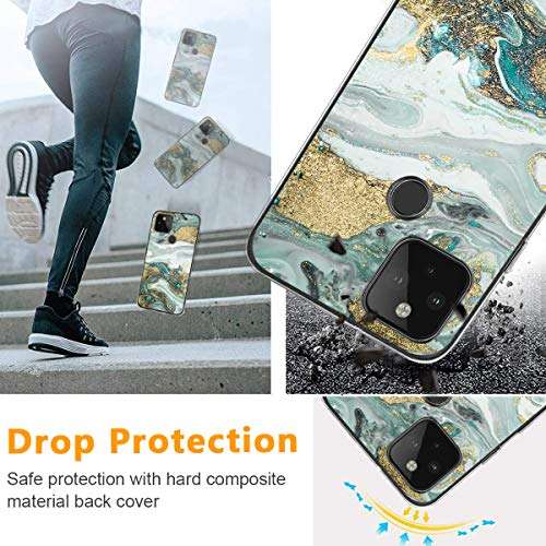 for Google Pixel 4a 5G Case Flow Pattern Marble Transparent Slim Anti-Scratches Protective Shell Shockproof Sports Rugged Cover Non-Slip Bumper Armor Case Compatible with Google Pixel 4a 5G (6) 2