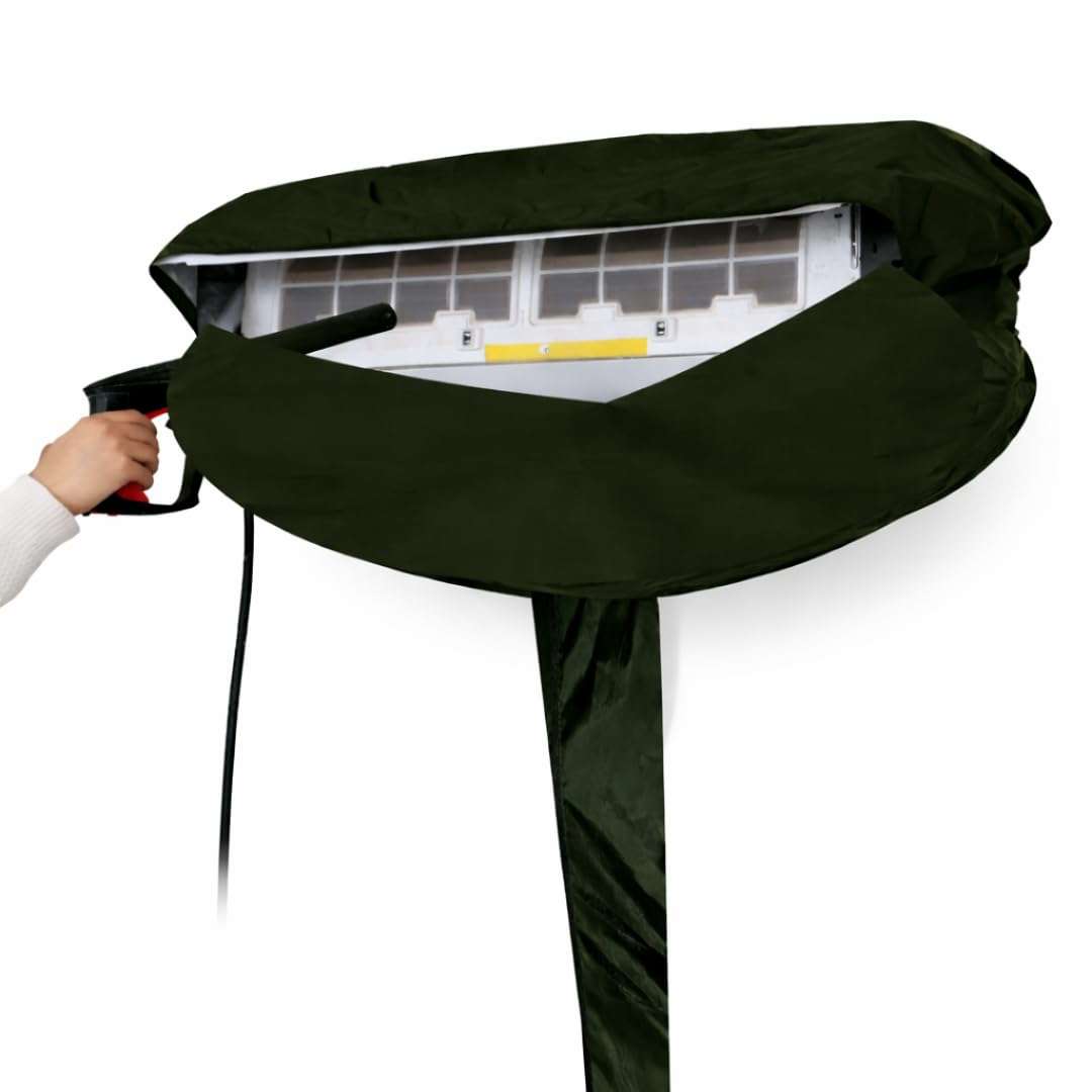 FIVA® AC Service Cleaning Cover for Split AC Indoor Unit | Waterproof Reusable Service Bag for Washing & Coil Cleaning | Dust & Splash Proof | Easy Fit for Home & Professional Use (Parachute blue, 52) 1