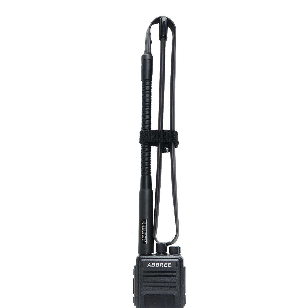 ABBREE AR-152G Gooseneck SMA-Male Connector Dual Band 144/430Mhz 88CM/34.6-Inch Foldable Tactical Antenna for Yaesu TYT Wouxun Ham Two Way Radio 6