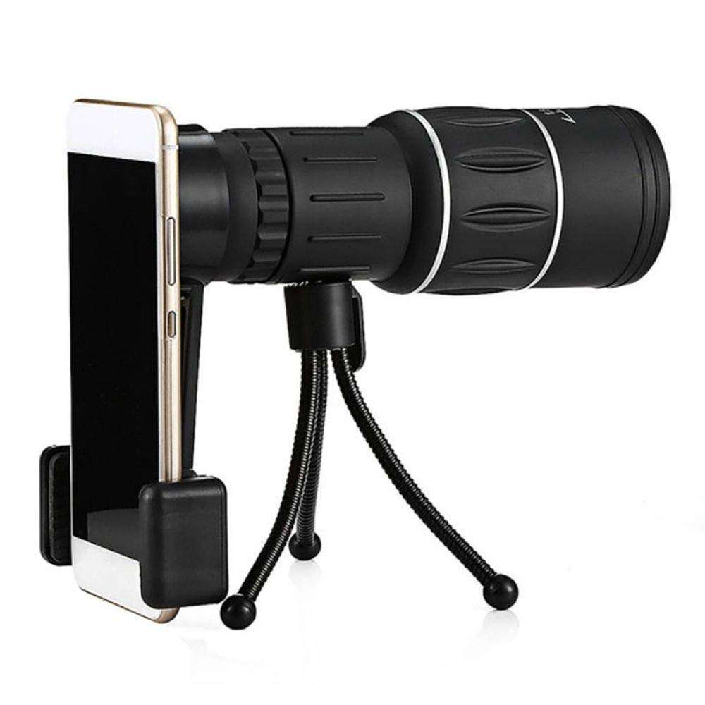 MUMUMI 16X52 Dual Focus Monocular Telescope,Optical Zoom Lens Binocular,Lens Hunting Scope Outdoor Accessories a/Black/L 1