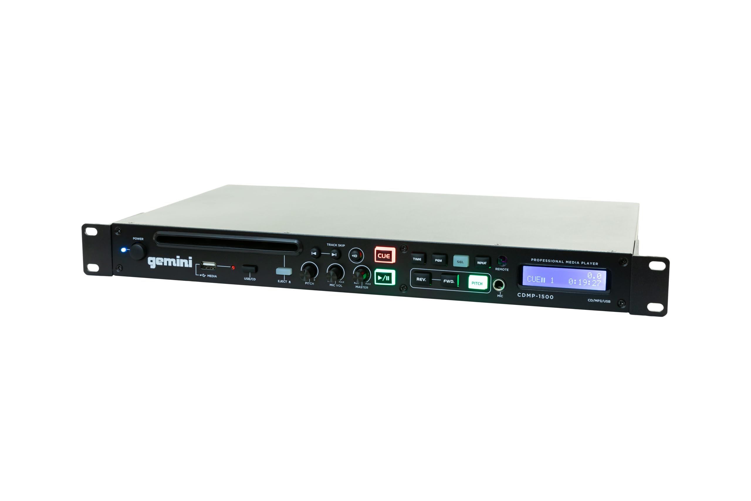 GEMINI 19" 1U PRO RACKMOUNT CD MP3 USB 3