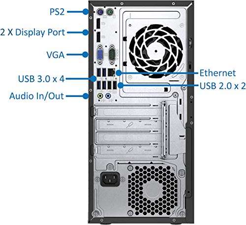 HP 600 G2 ProDesk Mini-Tower PC, Intel Quad-Core i7-6700 Upto 4.0GHz, 32GB RAM, 1TB SSD, AMD R7 240 2GB HD Graphics 4K, AC Wi-Fi, Bluetooth, HDMI, DisplayPort, Windows 10 Pro (Renewed) 3