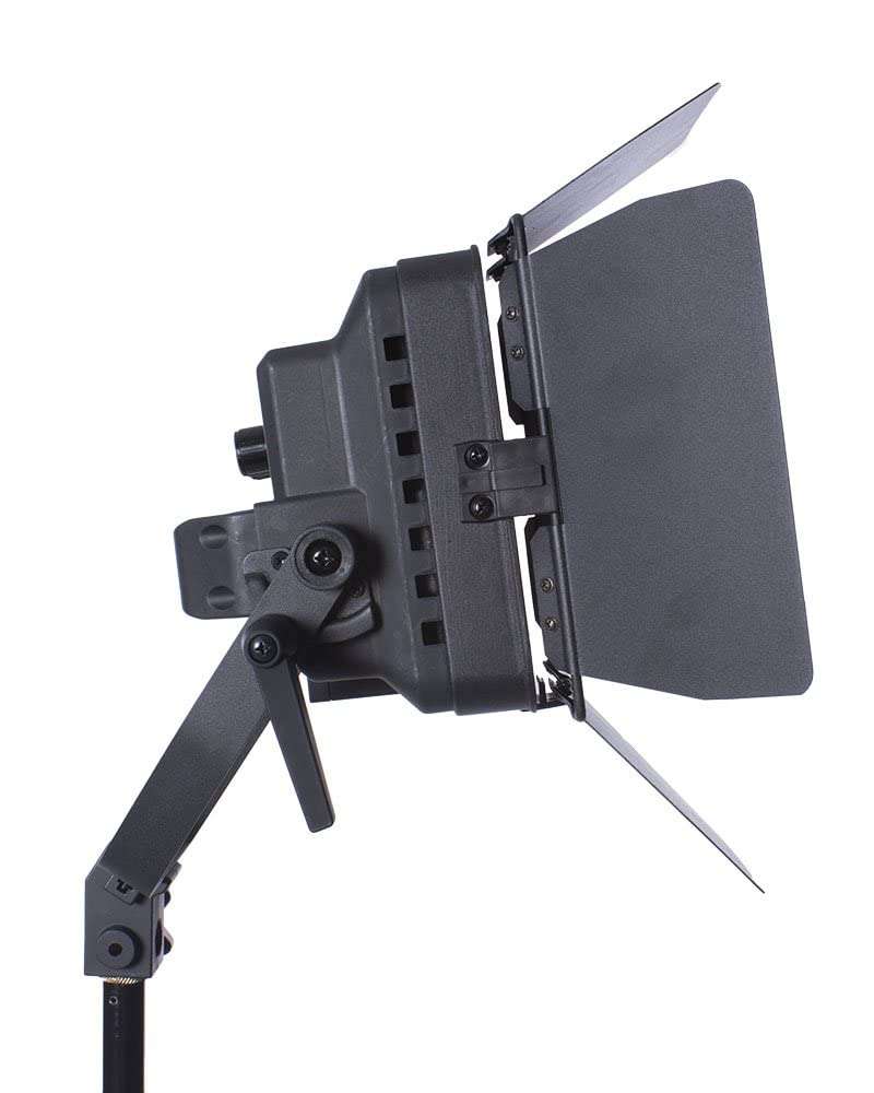 Fovitec - 300H Spectrum Series Premium Photography & Video LED Spotlight with Barndoors - [Ra>90][Continuous Lighting][Stepless Knobs][5400K] 5