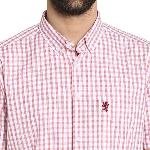 Red Tape Men's Checkered Regular fit Casual Shirt (RHS0068_Red_Small S) 6