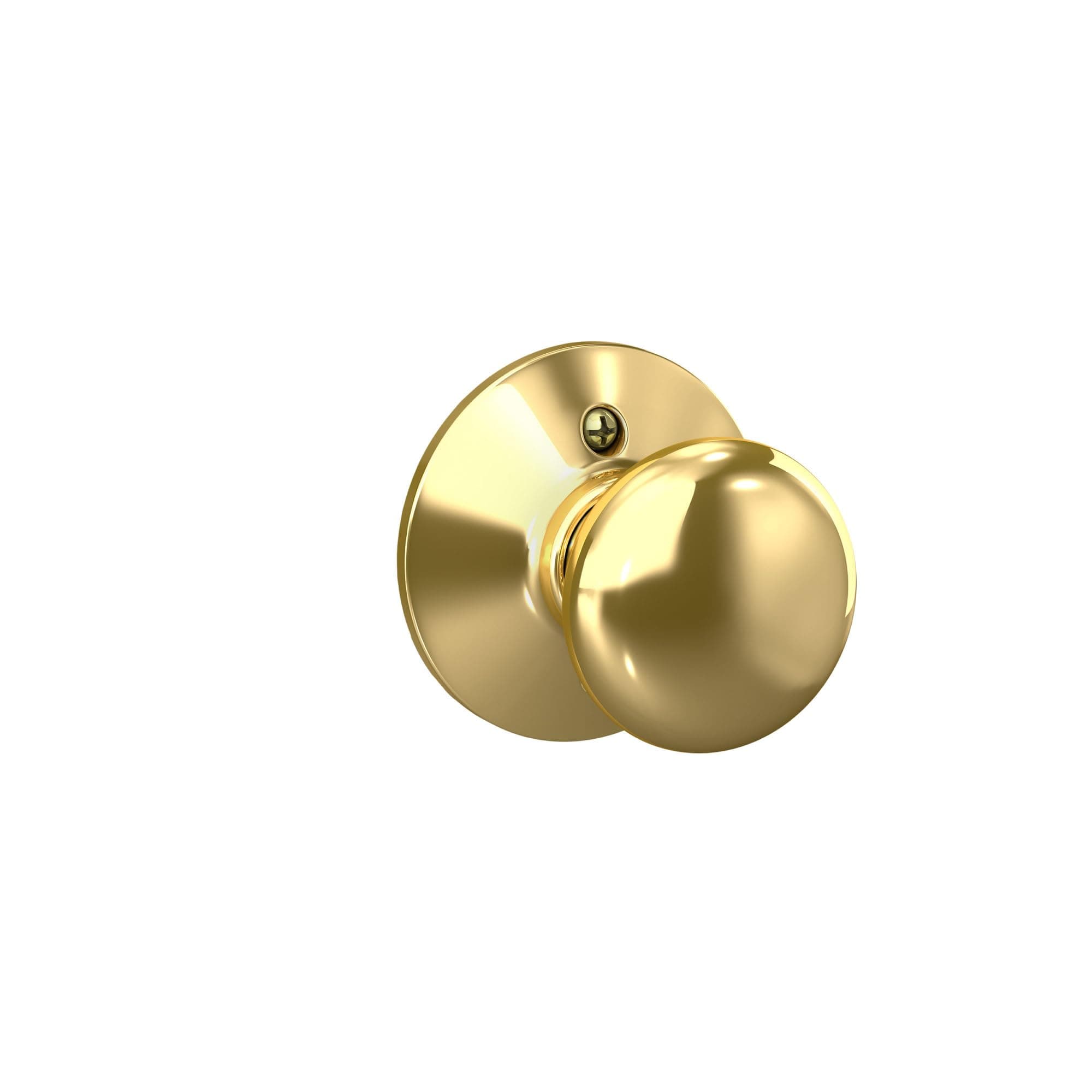Schlage F10 PLY 605 Plymouth Door Knob, Hall & Closet Passage Lock, Bright Brass 3