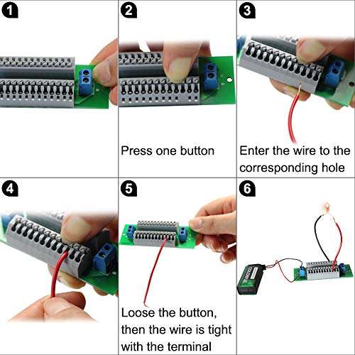 Evemodel 1X 12 Position Prewired Power Distribution Board Block 2 Inputs 2 x 13 Outputs for DC AC Voltage 2