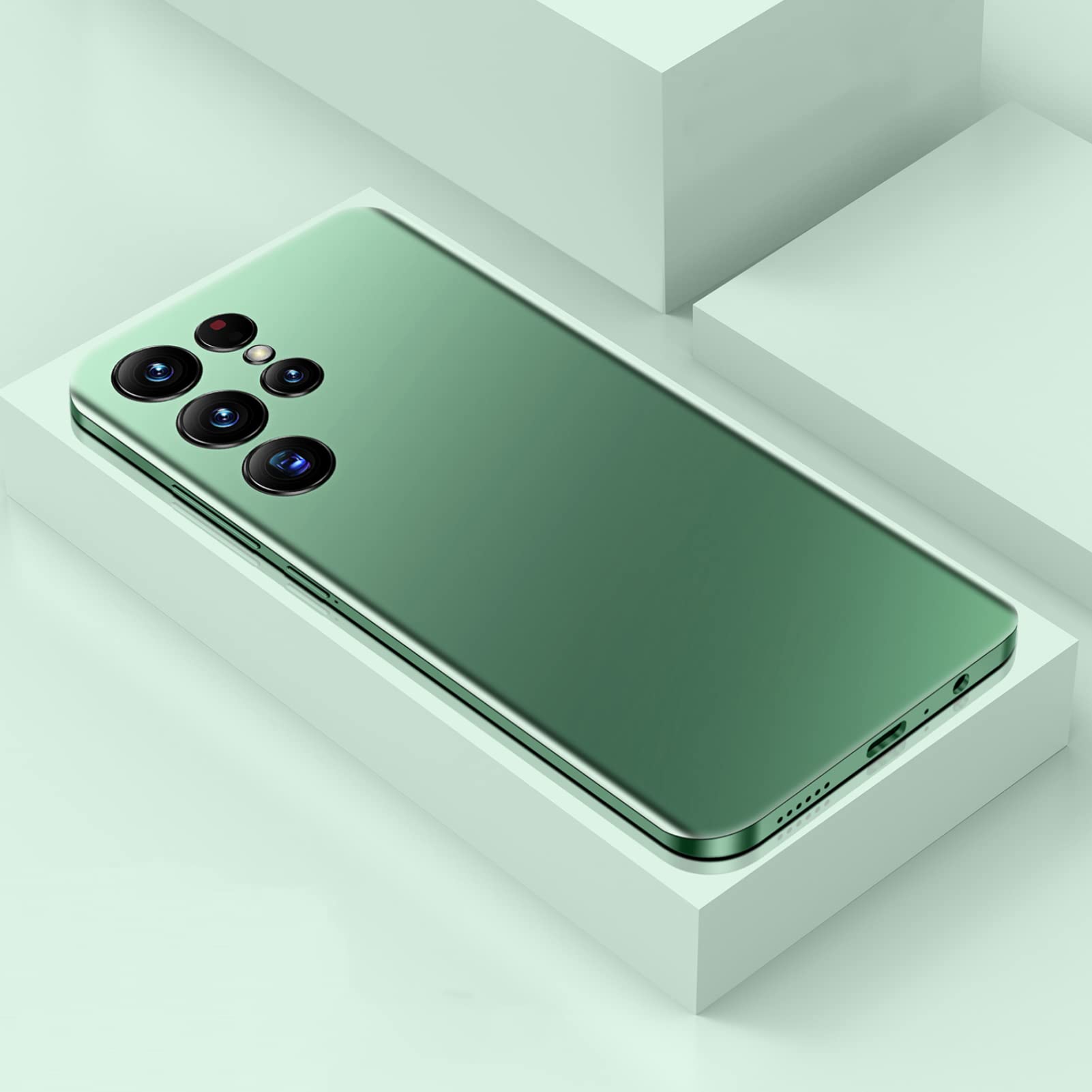 Zyyini S22 Ultra Smartphone, Unlocked Cell Phone with HD Screen, 16GB 64GB, Dual Card Dual Standby Support Face Recognition, Mobile Phone for Android 11 (Green) 6