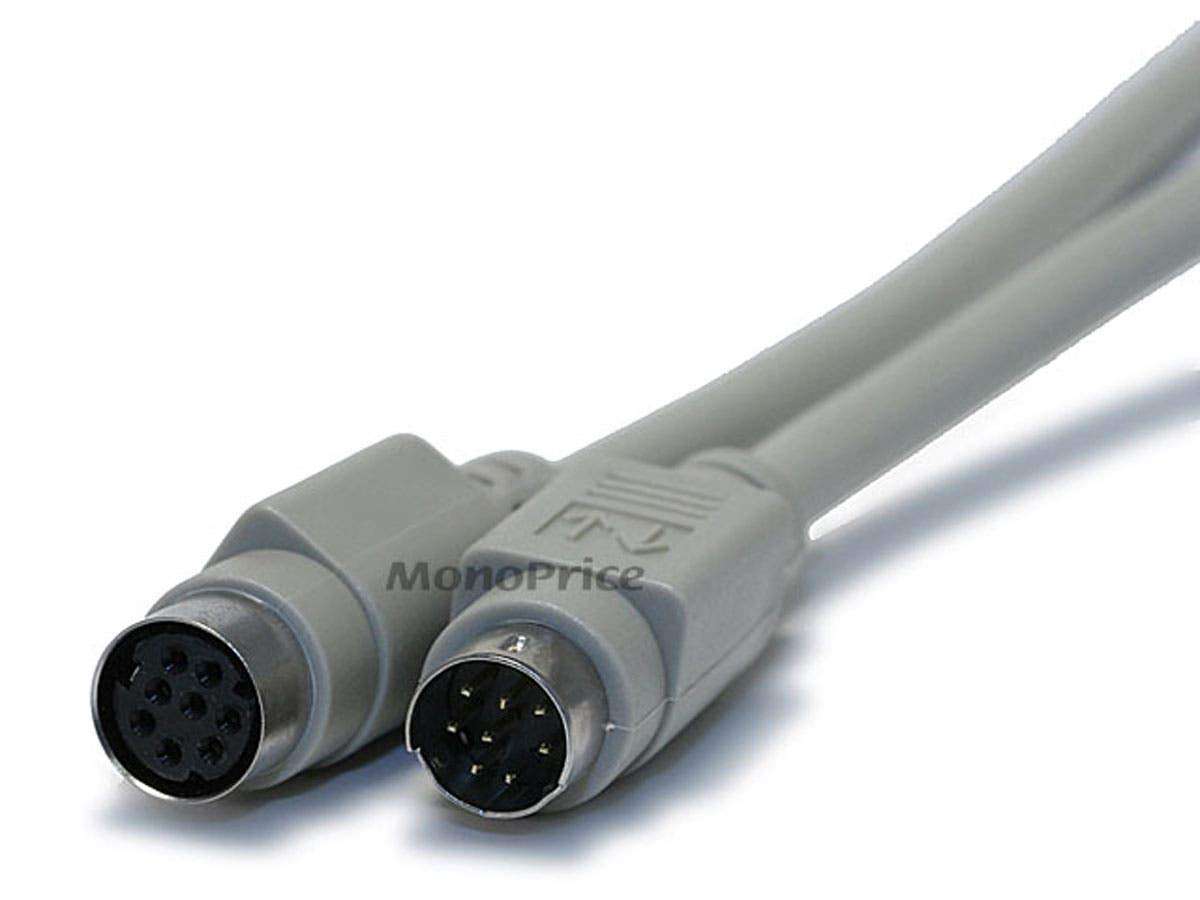 Monoprice 6-Feet MDIN8 M/F 0.0423611111111111 Cable, Beige (100534) Brown 2