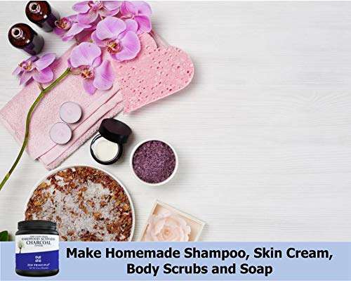 Activated Charcoal Powder only from USA Hardwood Trees. All Natural. Whitens Teeth, Rejuvenates Skin and Hair, Supports Better Digestion. Free Scoop Included. 12 oz. 6