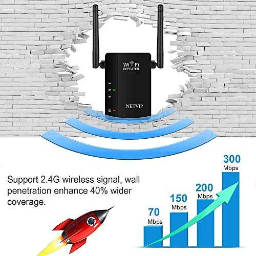 WiFi Range Extender Signal Booster for Home Internet Repeater Super Blast with Ethernet Port 300Mbps, Access Point/Repeater Mode, Hign Gain External Antenna Stable Connection, Easy to Set 4