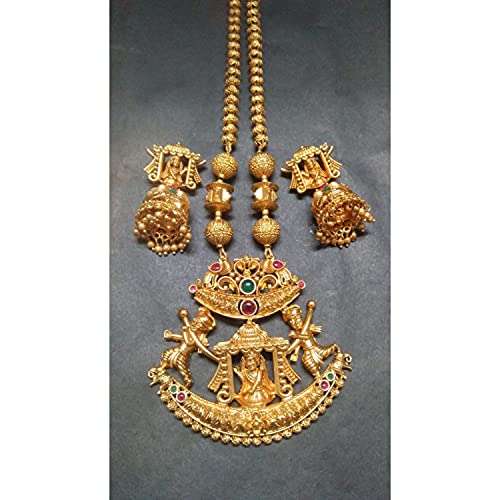 Antrix Jewellery Gold Plated Pendat Set For Women's With Earring 2
