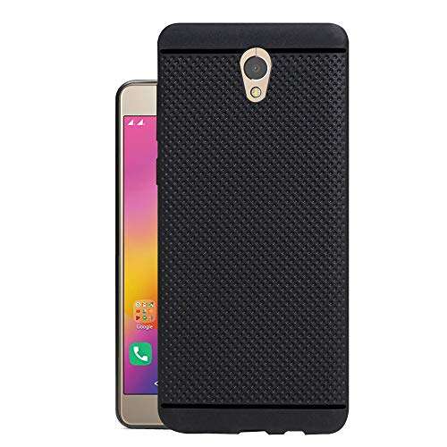 HELLO ZONE Exclusive Dotted Matte Finish Soft Rubberised Back Case Cover for Lenovo P2 - Black 1