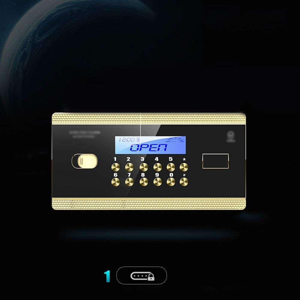 YI GAO Safety cabinet, all steel fireproof small single door anti-theft electronic password large-capacity safe deposit box, suitable for: office/home/finance, 3 colors optional @ 3