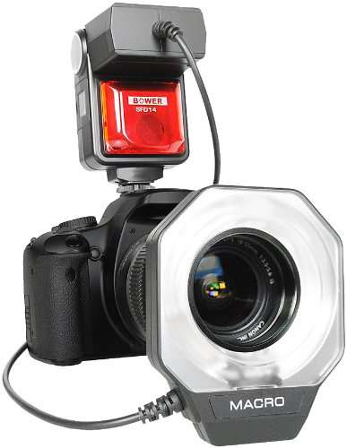 Bower SFD14S Digital Macro Ring Flash for Sony A100/200/230/290/300/330/350/380/390/450/500/560/550/700/850/900 Digital SLR Cameras 1