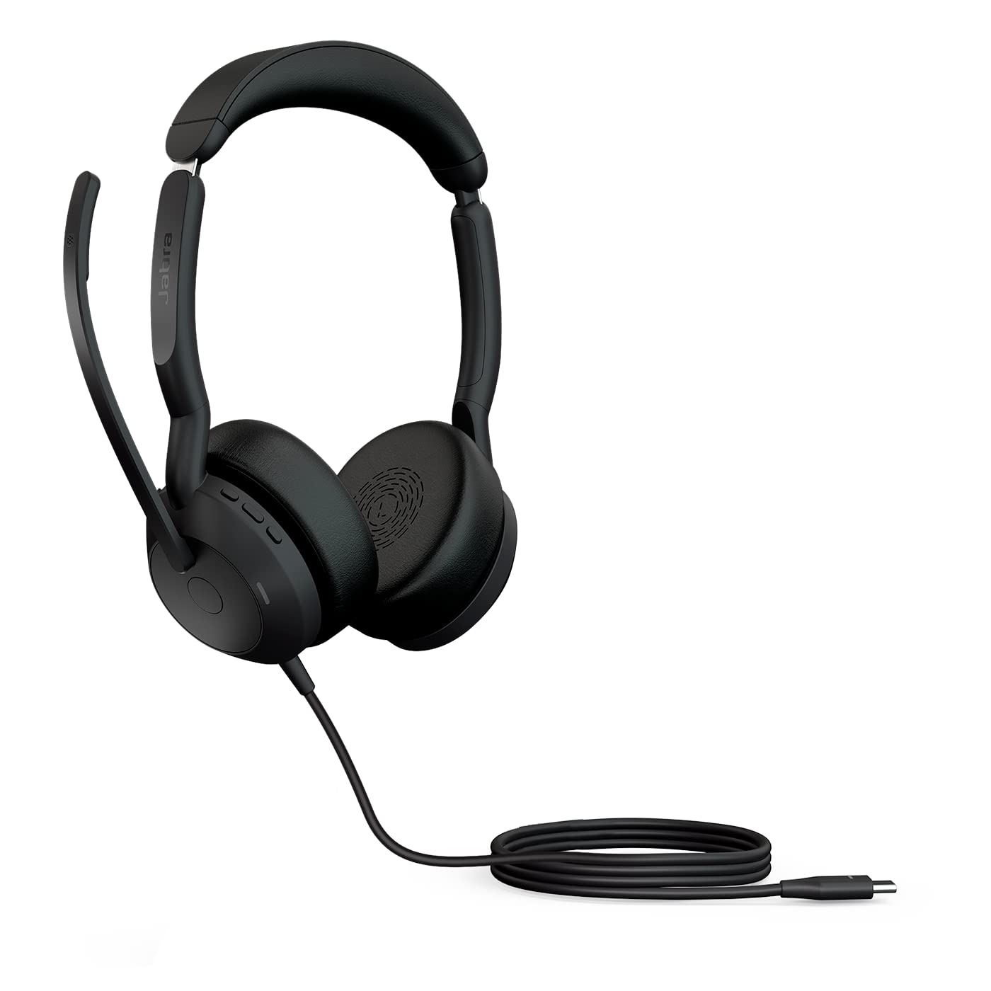 Jabra Evolve2 50 Wired Stereo Headset AirComfort Technology, Noise-Cancelling Mics & Active Noise Cancellation - Works with All Leading UC Platforms Such as Zoom & Google Meet - Black 1