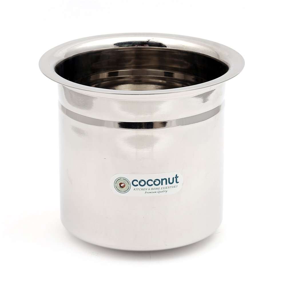 Coconut Stainless Steel Mini Kolga/Deep Tope - 200ml, 300ml, 500ml, 750ml, 1000ml, 1500ml - Milk Container/Oil cotainer/Grocery Container/Fridge Container 5