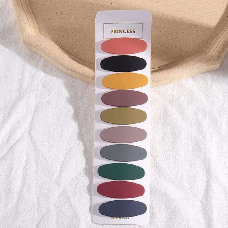 CHANDERKASH 40 Pcs/Set Simple Matte Finish Non-Slip Solid Daily Use Plastic & Metal Tic Tac Hair Clips 4