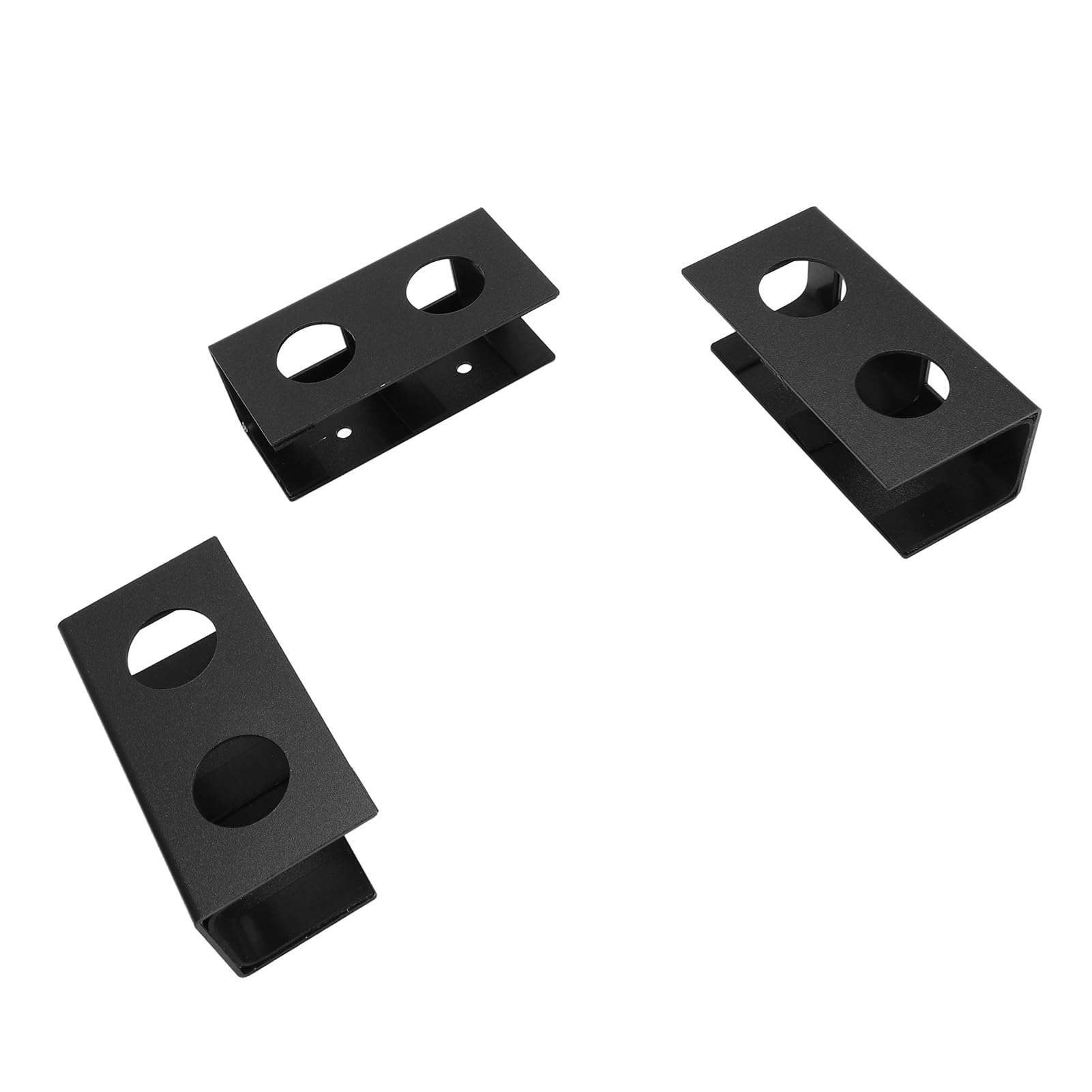 Under Desk Laptop Mount, Aluminum Alloy Silver Under Desk Shelf Holder with Anti Scratch Silicone Pad for Laptop TV Box 3