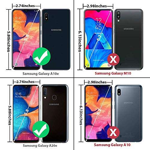 TJS Phone Case Compatible with Samsung Galaxy A10E 5.8" (Not Fit Galaxy A10/M10), Hybrid Shockproof Metallic Brush Finish Hard Inner Layer (Blue) 2