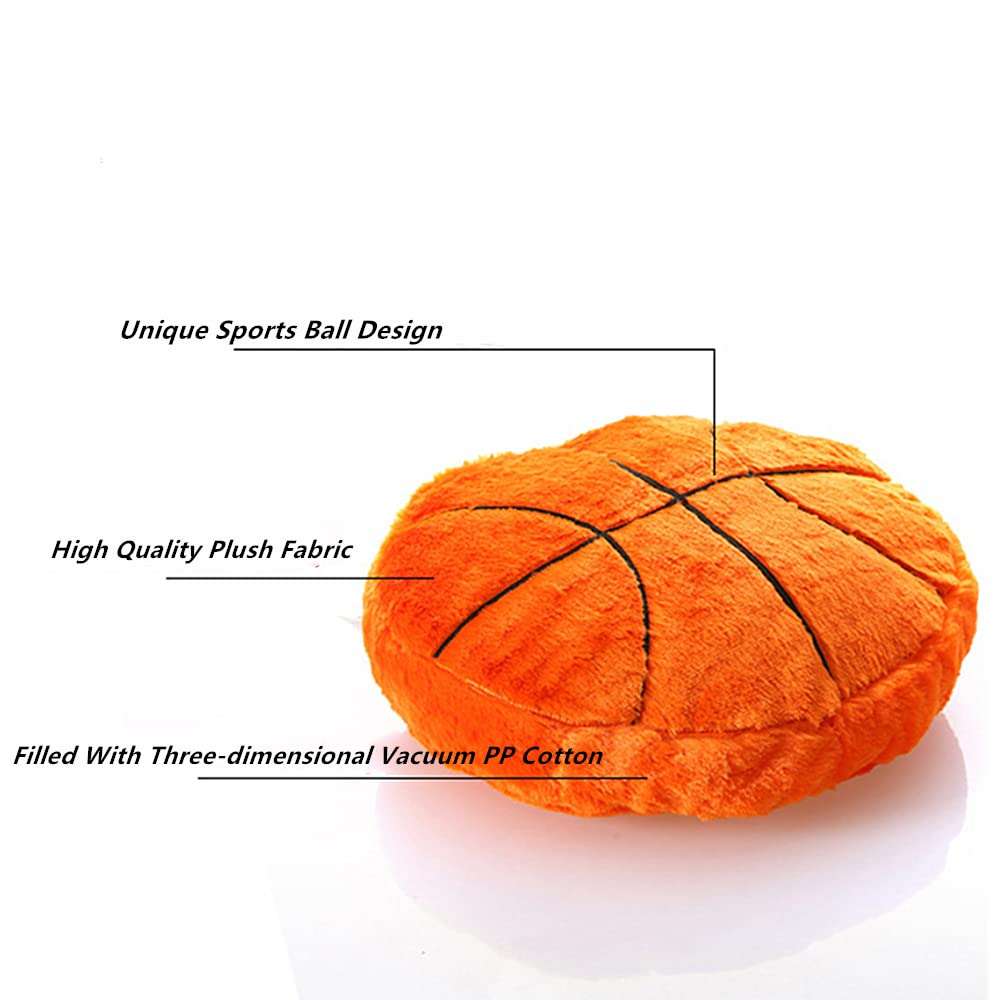 XIYUAN 18 inch Baseball Plush Pillow Soft Fluffy Stuffed Baseball Plush Toy Pillows Durable Sport Baseball Plush Toys Basketball Football Creative Room Decorations Party Gift for Kids 4