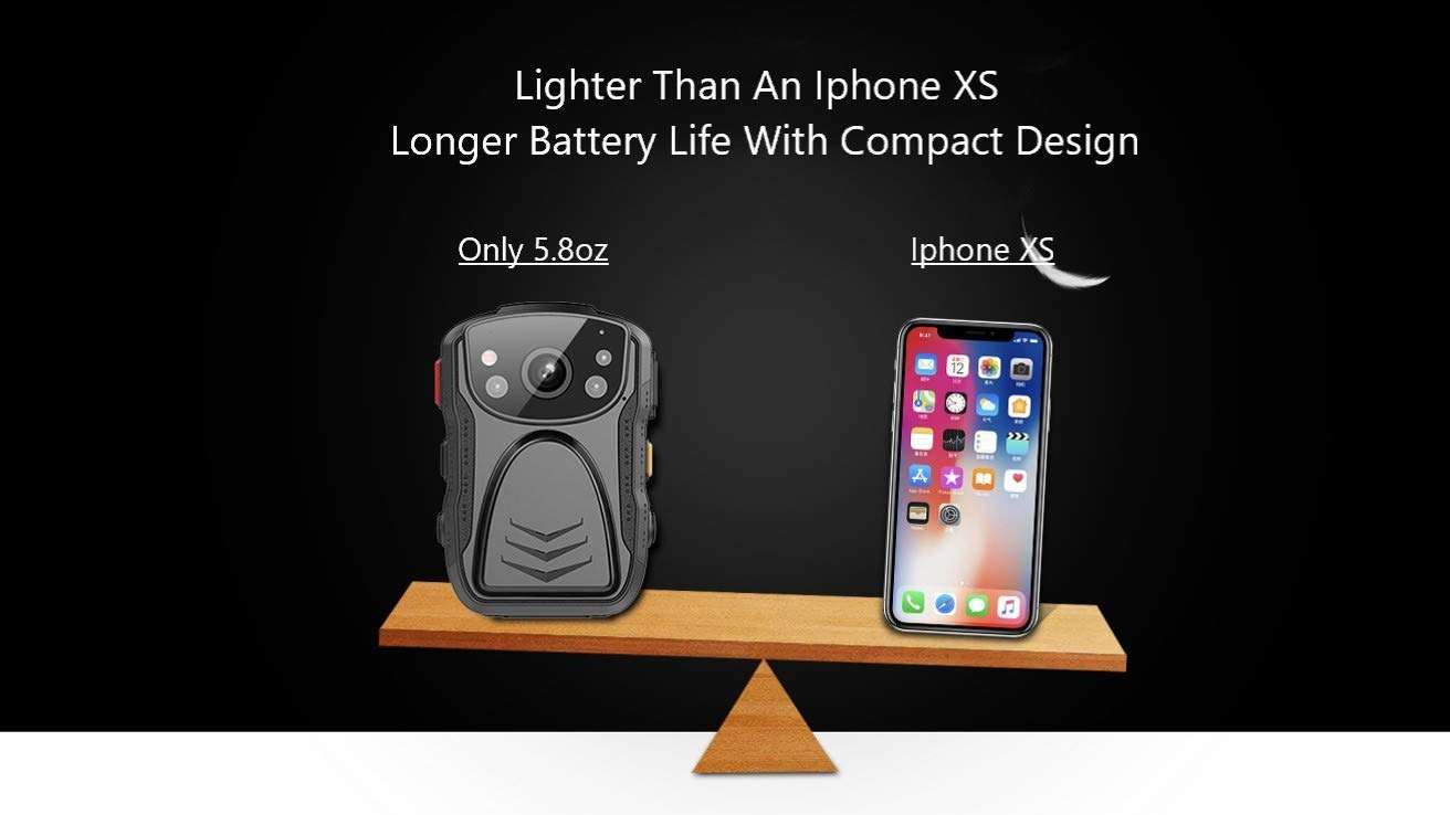 PatrolMaster 1296P UHD Body Camera with Audio, 2 Inch Display, Night Vision, Waterproof, Shockproof, Body Worn Camera with Compact Design, Police Camera (128GB) 6