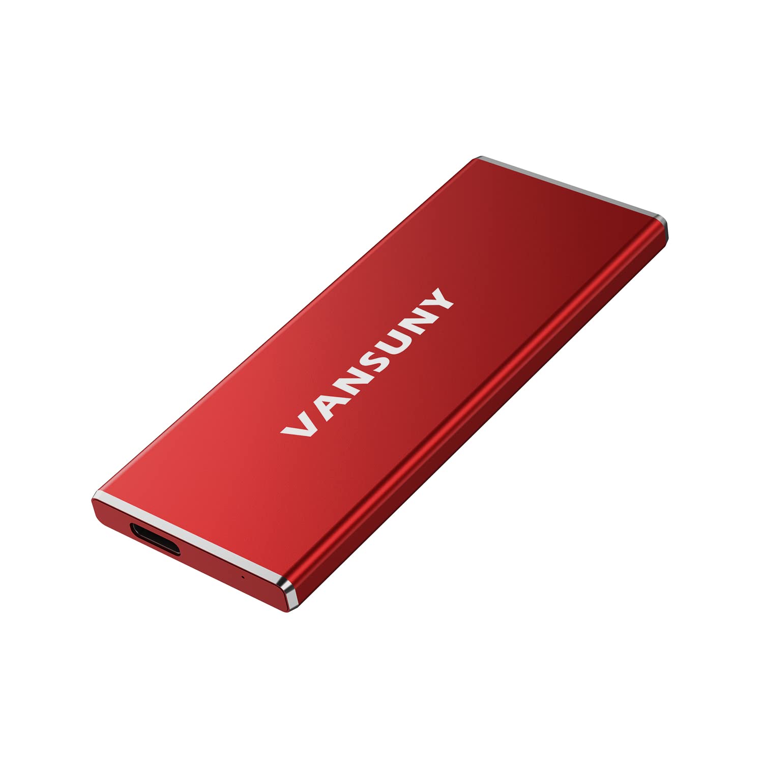 Vansuny 1TB Portable External SSD, USB 3.1 Gen2 540MB/s High-Speed Data ssd External Hard Drive USB C, Metal Mini Portable External Solid State Drive, Red 1