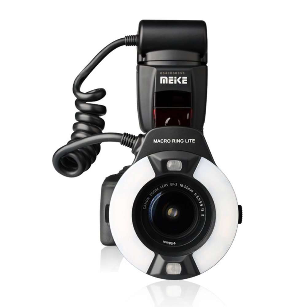 Meike MK-14EXT LED E-TTL Macro Ring Flash For Canon 5D II III 6D 7D 60D 70D 700D SLR Camera with 7 Adapter Ring 1