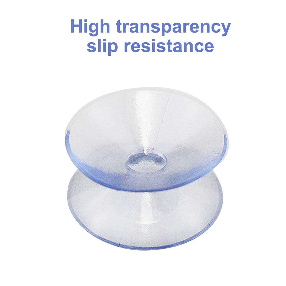 10 Pack Double Sided Suction Cups Compatible with Glass Table Top, Clear Suction Cups Window Hanger Suction Cup Without Hooks Sucker Pads for Home Kitchen Glass Table Top Spacers(Size:35mm) 5