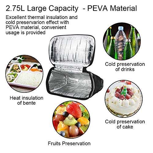 WOTOW Bike Basket Front Bag - Bike Handlebar Insulated Cooler Bag with Cup Holder, Waterproof Bicycle Storage Bag 2.75L for Adult Mountain Road Bikes with 8" Touch Screen Phone Holder 2