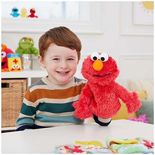 GUND Sesame Street Official Elmo Muppet Plush Hand Puppet, Premium Plush Toy for Ages 1 & Up, Red, 11” 2