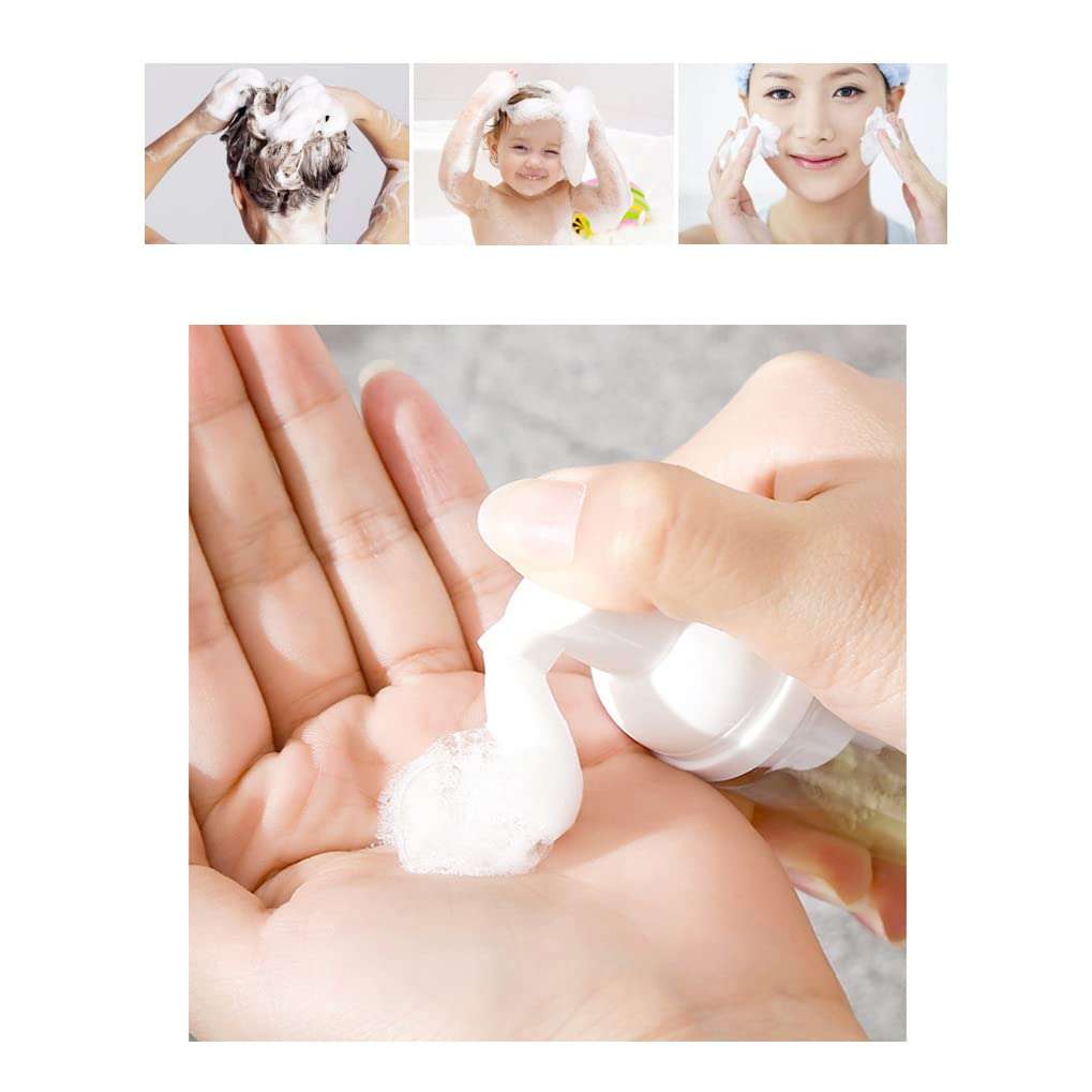 12 Pcs 30ml Refillable Empty Foam Bottle Plastic Pump Press Dispenser for Liquid Soap Lash Cleanser Shampoo Foaming Cleaning Castile Travel Cosmetics Packaging (12pcs 30ML) 4