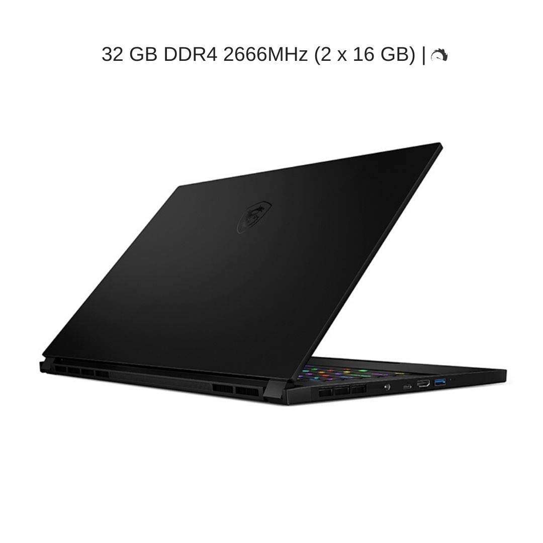 HIDevolution MSI GS66 Stealth 10SGS 15.6" FHD 300Hz, 2.6 GHz i7-10750H, RTX 2080 Super Max-Q, 32 GB 2666MHz RAM, 2 TB PCIe SSD 4