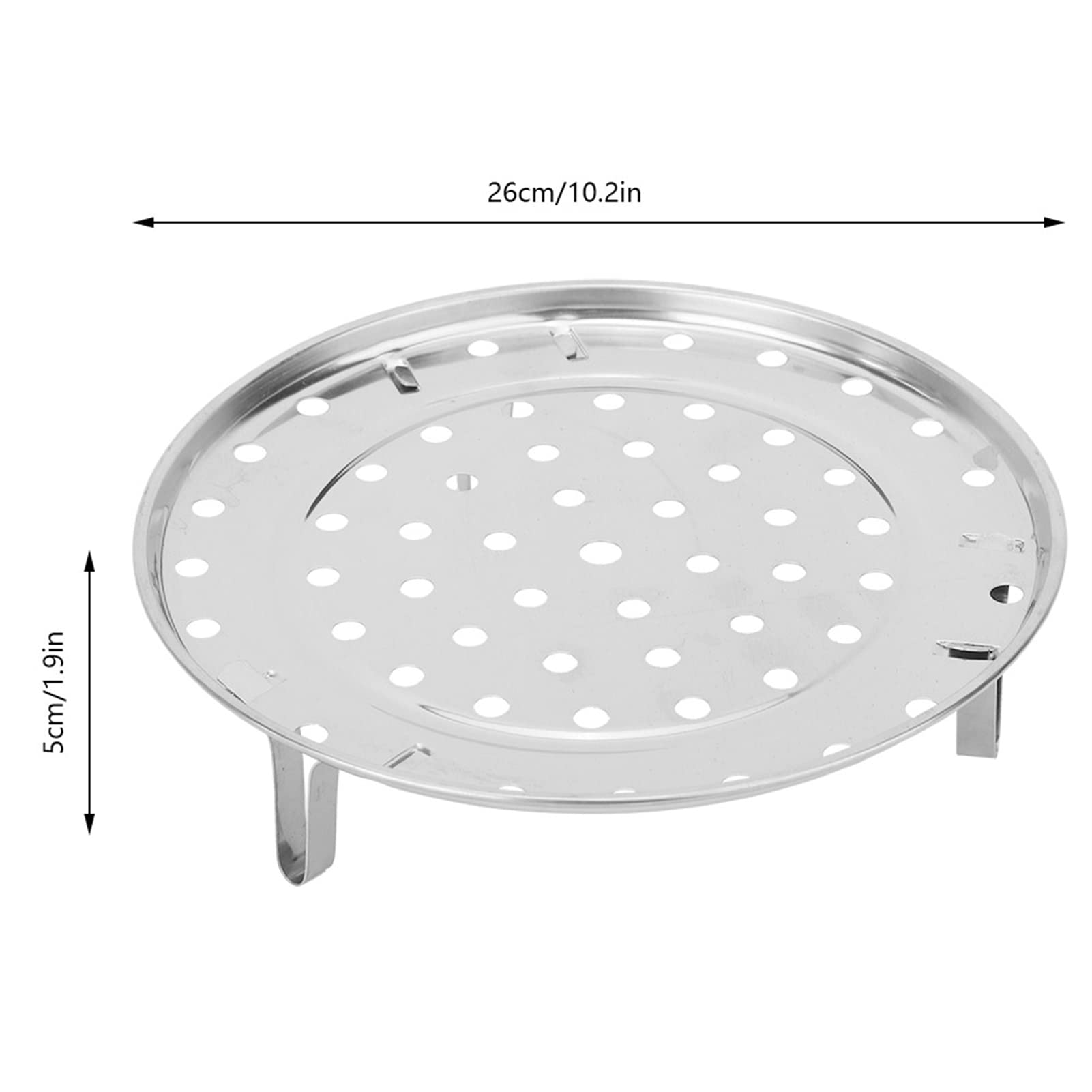 Gigicial Stainless steel steam rack, steam rack for pot, steam tray, for steam cooker baking(Diameter 26cm) 5