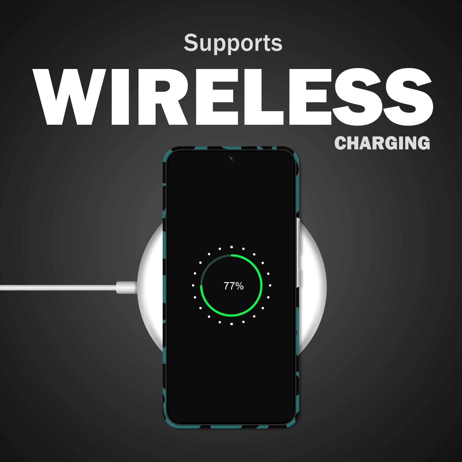 Glisten - Samsung Galaxy S22 Plus Case, Samsng S22+ 5G Case - Teal Leopard Pattern Design Printed Slim Plastic Hard Protective Back Phone Case/Cover for Samsung S22 Plus / S22+ 5G. [6.6"] 5