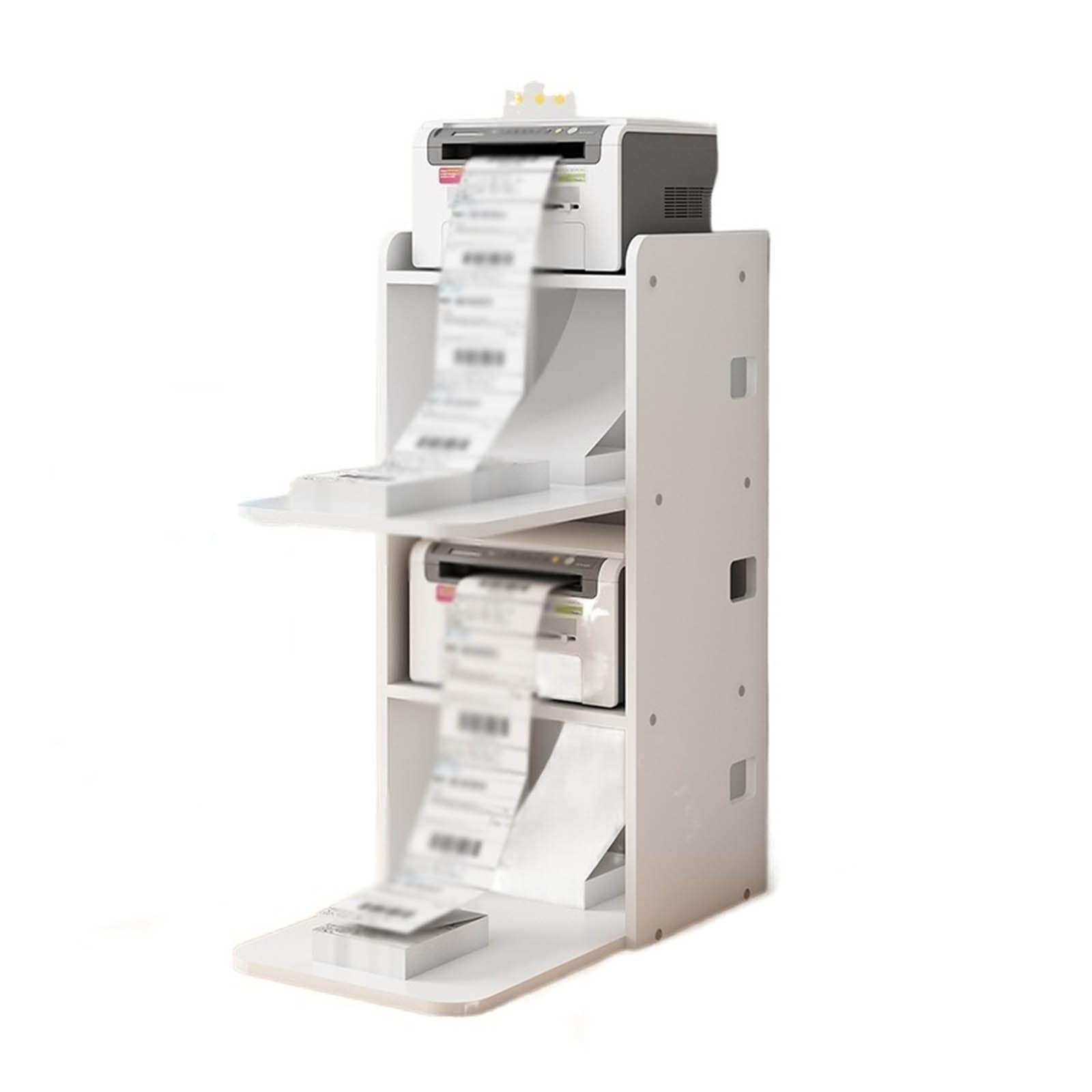 Printer Table Printer Cabinet Printer Shelf Rack Office Paper Barcode Printer Rack Desktop Fast Copier Storage Rack Office Storage & Organization (Color : Brass, Size : Small) (Brass Small) 1