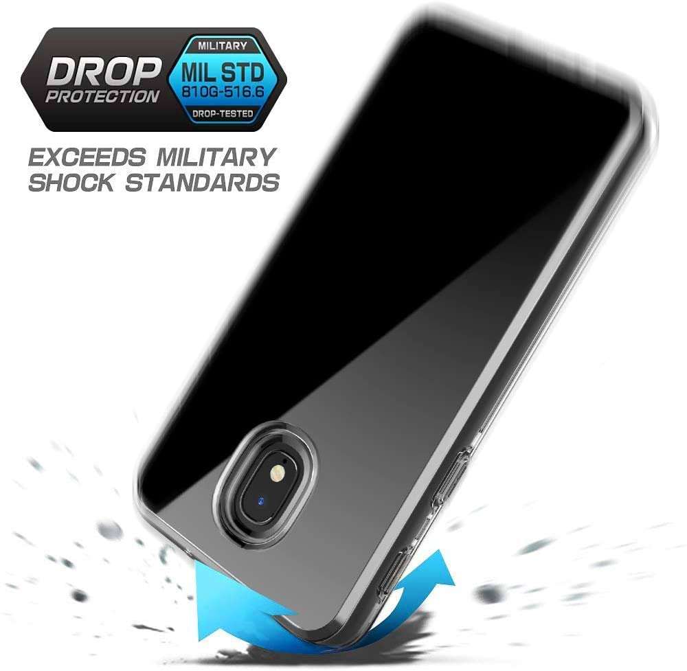 MagiDeal Galaxy J3 2018,J3V 3rd Gen,J3 Star,J3 Orbit,J3 Achieve,J3V 2018 Case, [2 in 1 Series] Hybrid Shockproof Drop Protective Impact Rugged Heavy Duty Dual Layer Armor Phone Case Clear 2