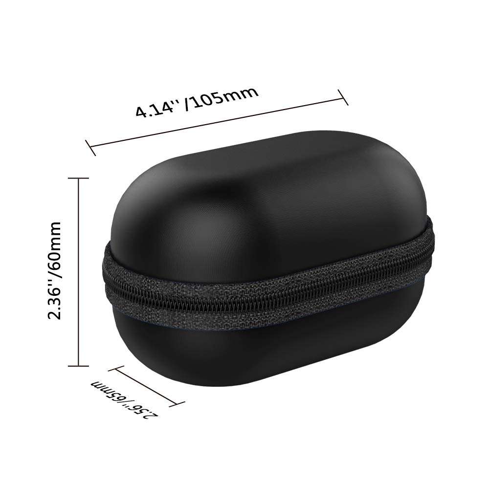 MoKo Carrying Case Compatible with Samsung Galaxy Buds + Plus 2020 / Galaxy Buds 2019, Protective Bag Portable Pouch Cover Storage Case with Elastic Band and Mesh Accessory Pocket - Black 6